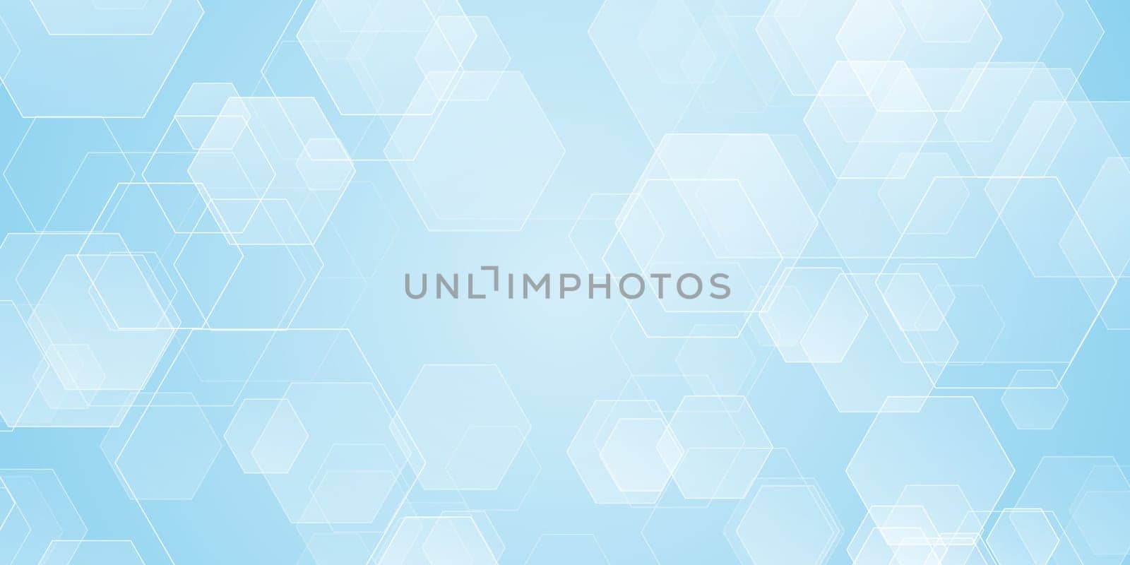 Abstract medical themed banner with hexagon shapes design