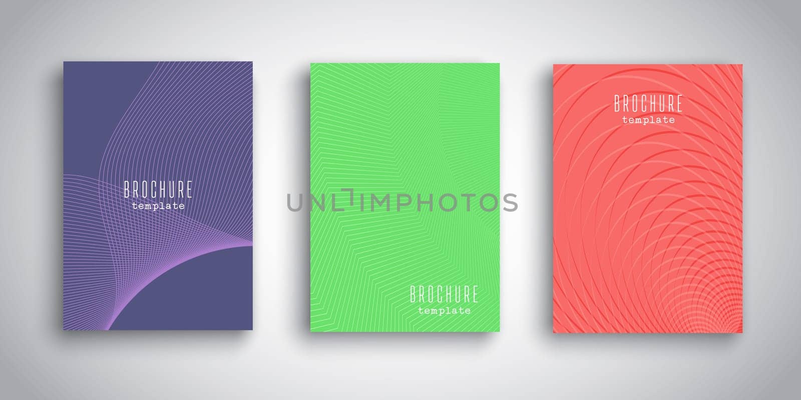 Brochure templates with abstract simplistic designs