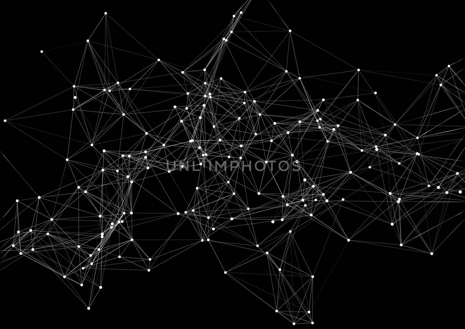 Network connections background with low poly design
