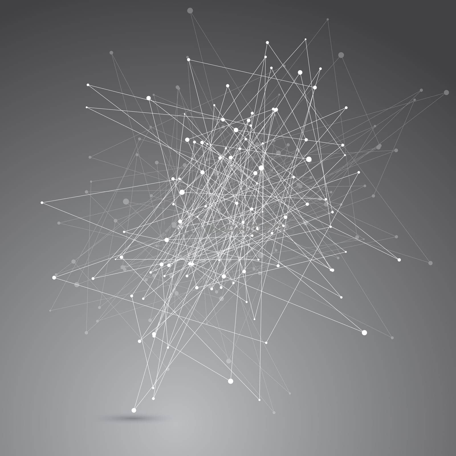 Abstract network connections background with connecting lines and dots