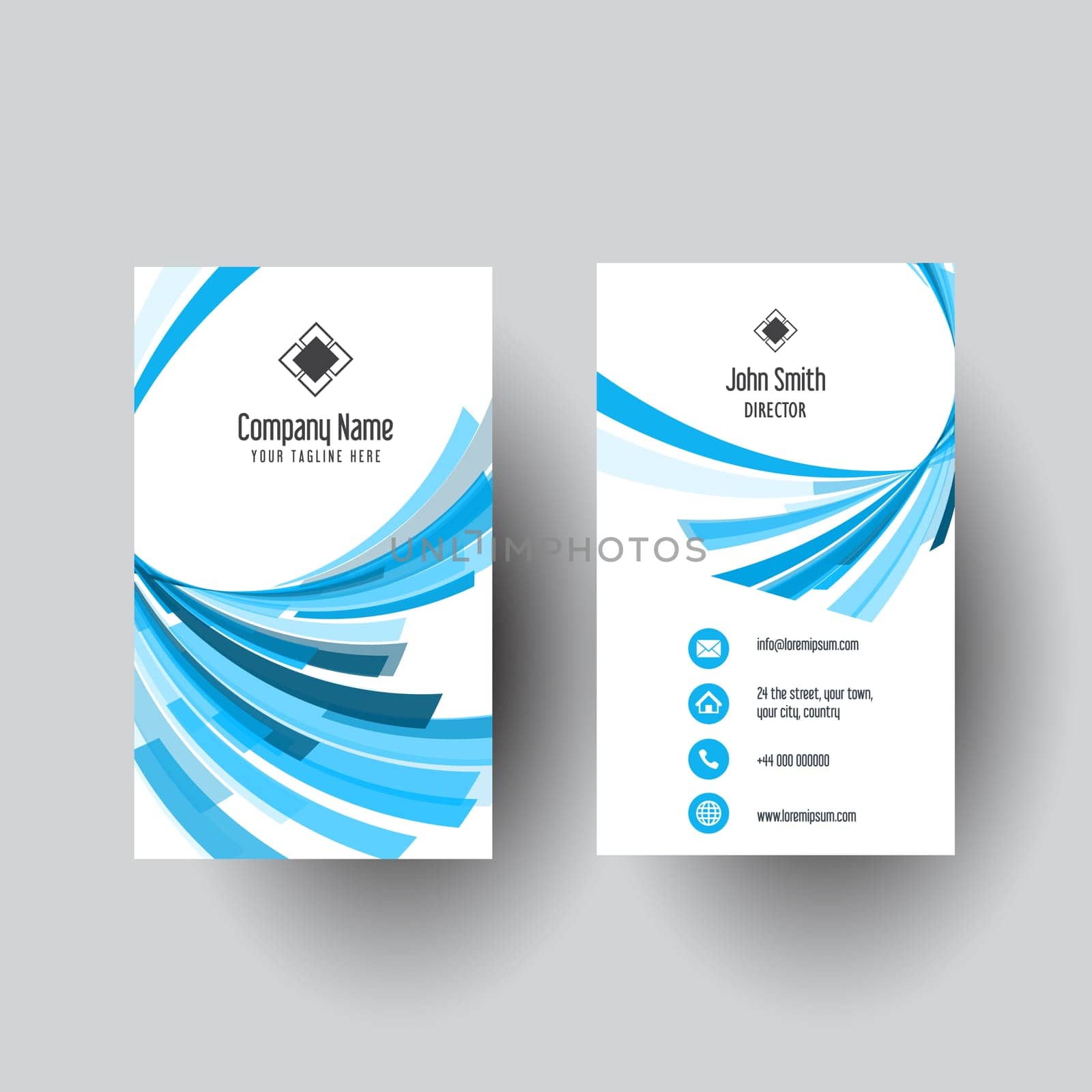 Business card template with a modern design
