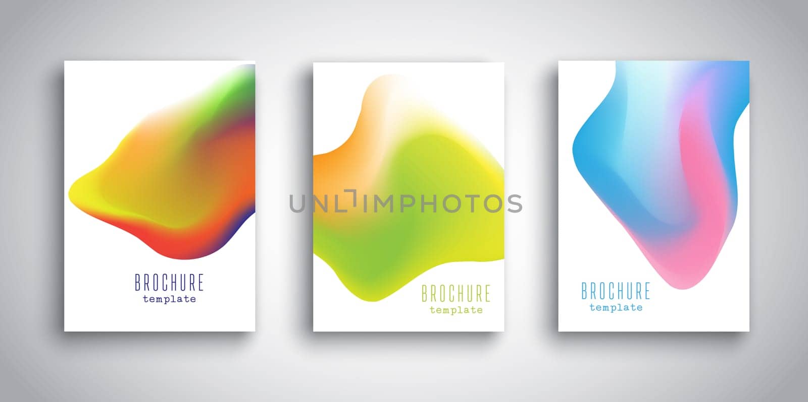 Brochure templates with abstract 3D fluid styled designs