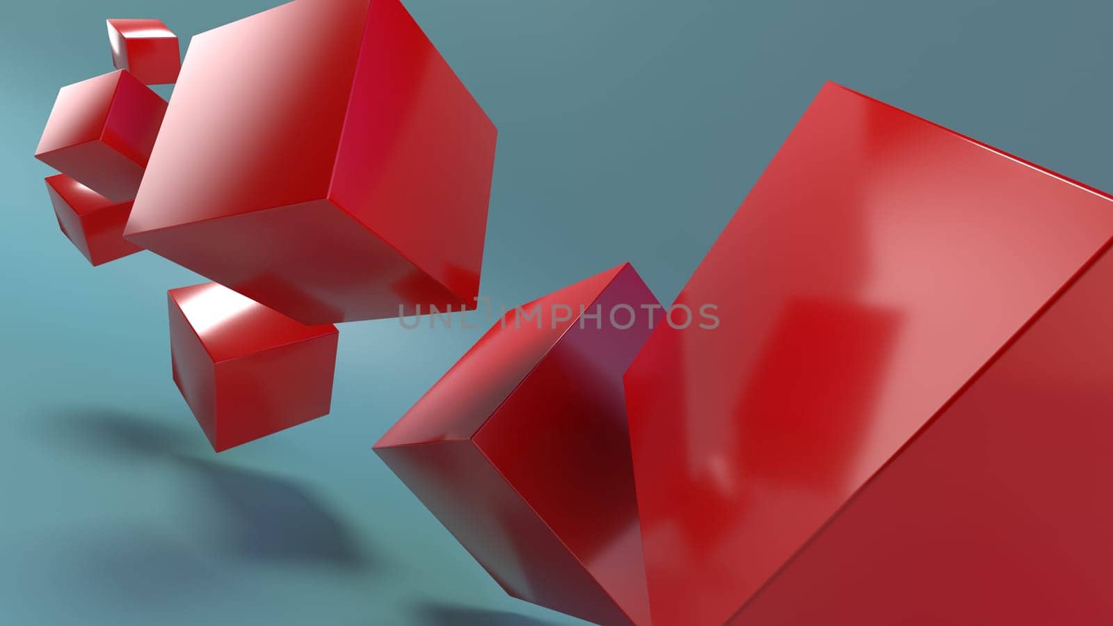 Render of 3D Geometric Abstract Background