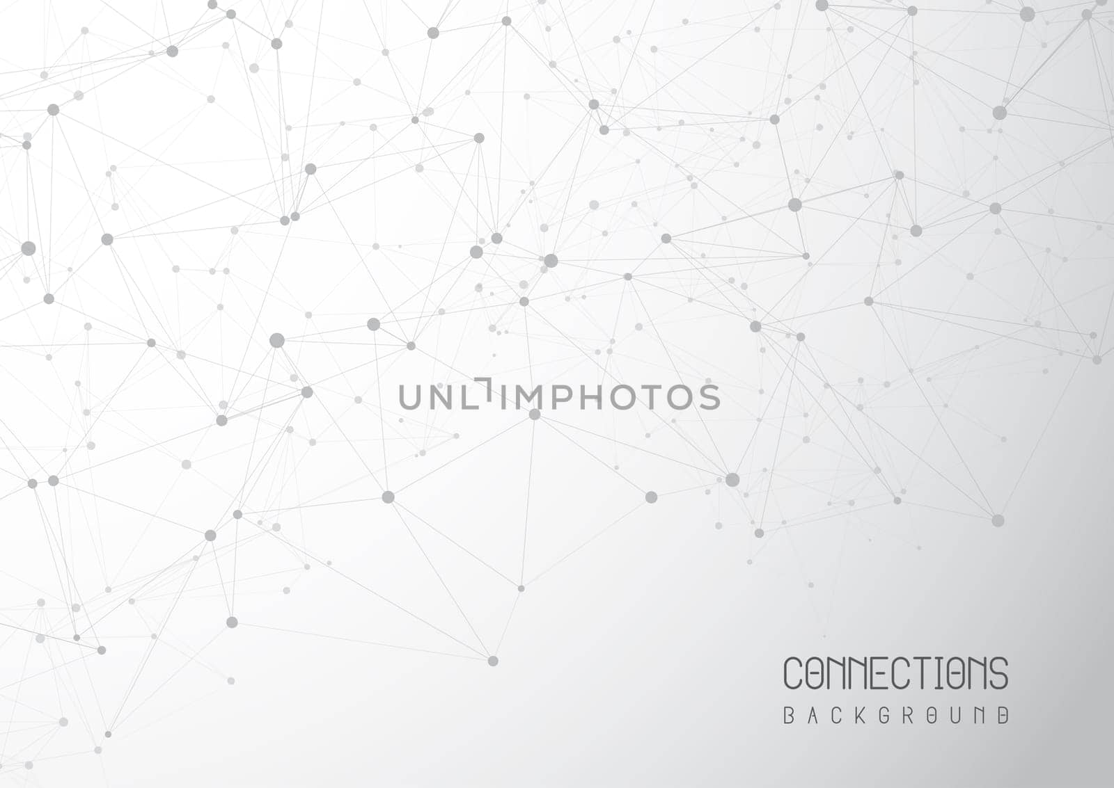Abstract network connections background with connecting lines and dots
