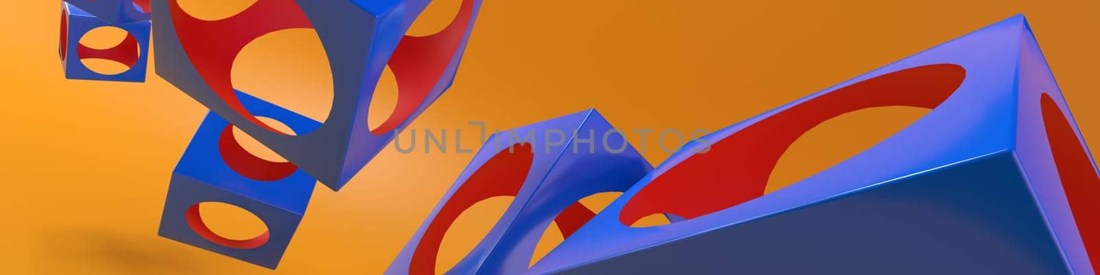 Render of 3D Geometric Abstract Background