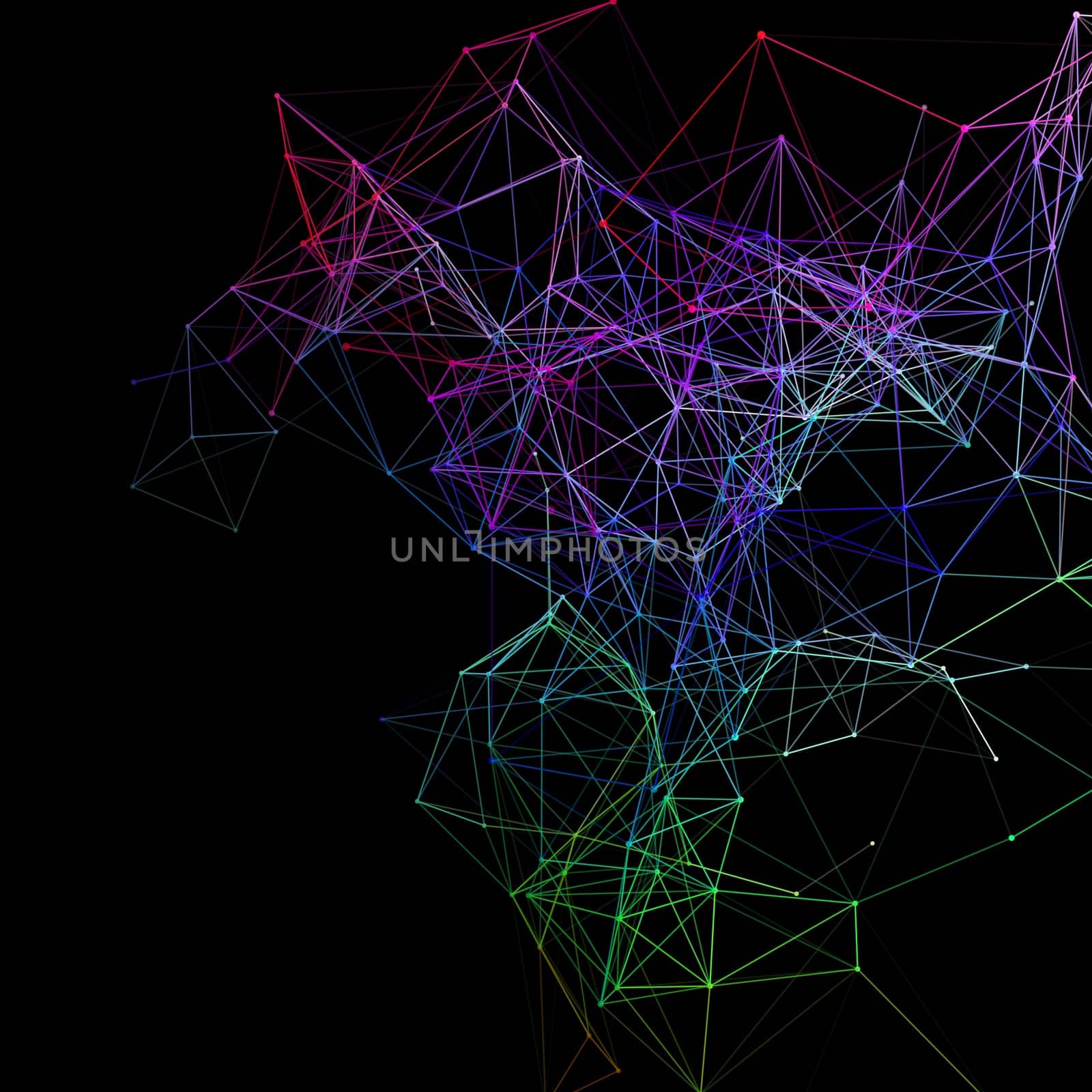 Abstract communications background with connecting lines and dots design