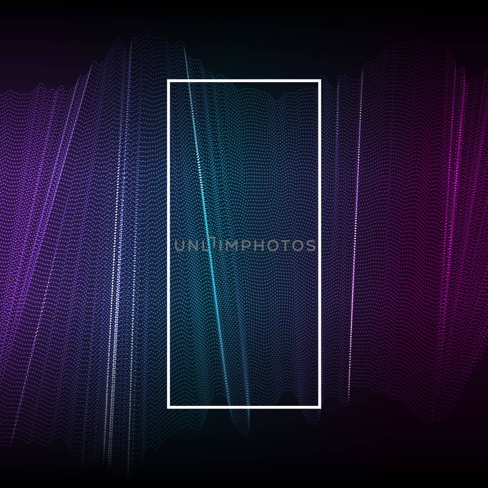 Abstract design background with connecting dots and white frame