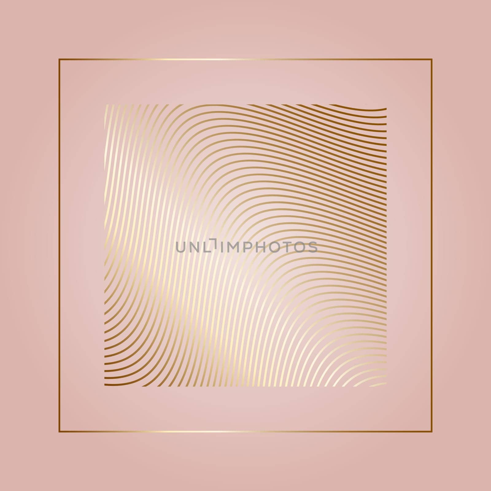 Simplistic abstract background with gold wave design