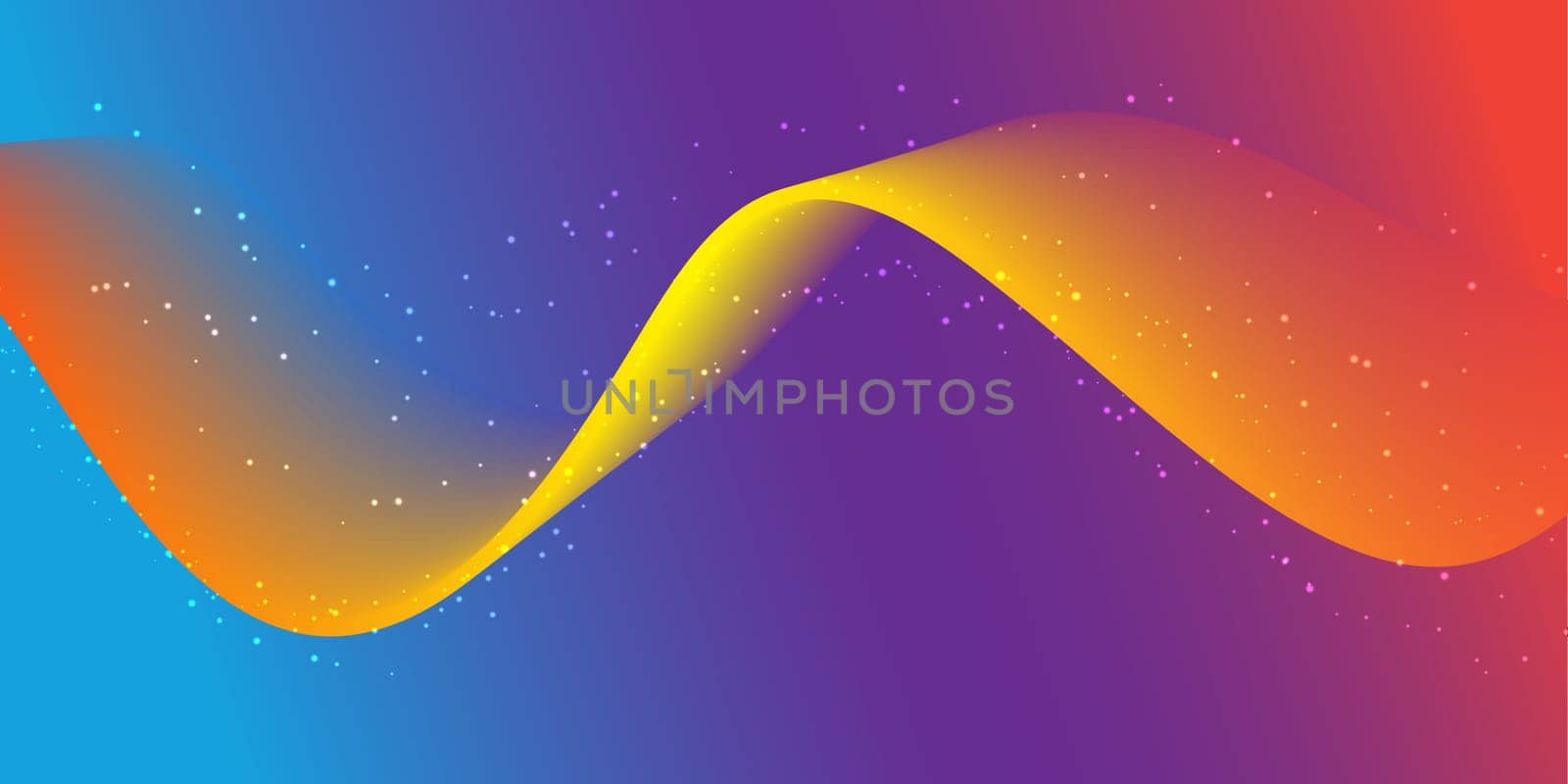 Abstract flow banner design with bright colours