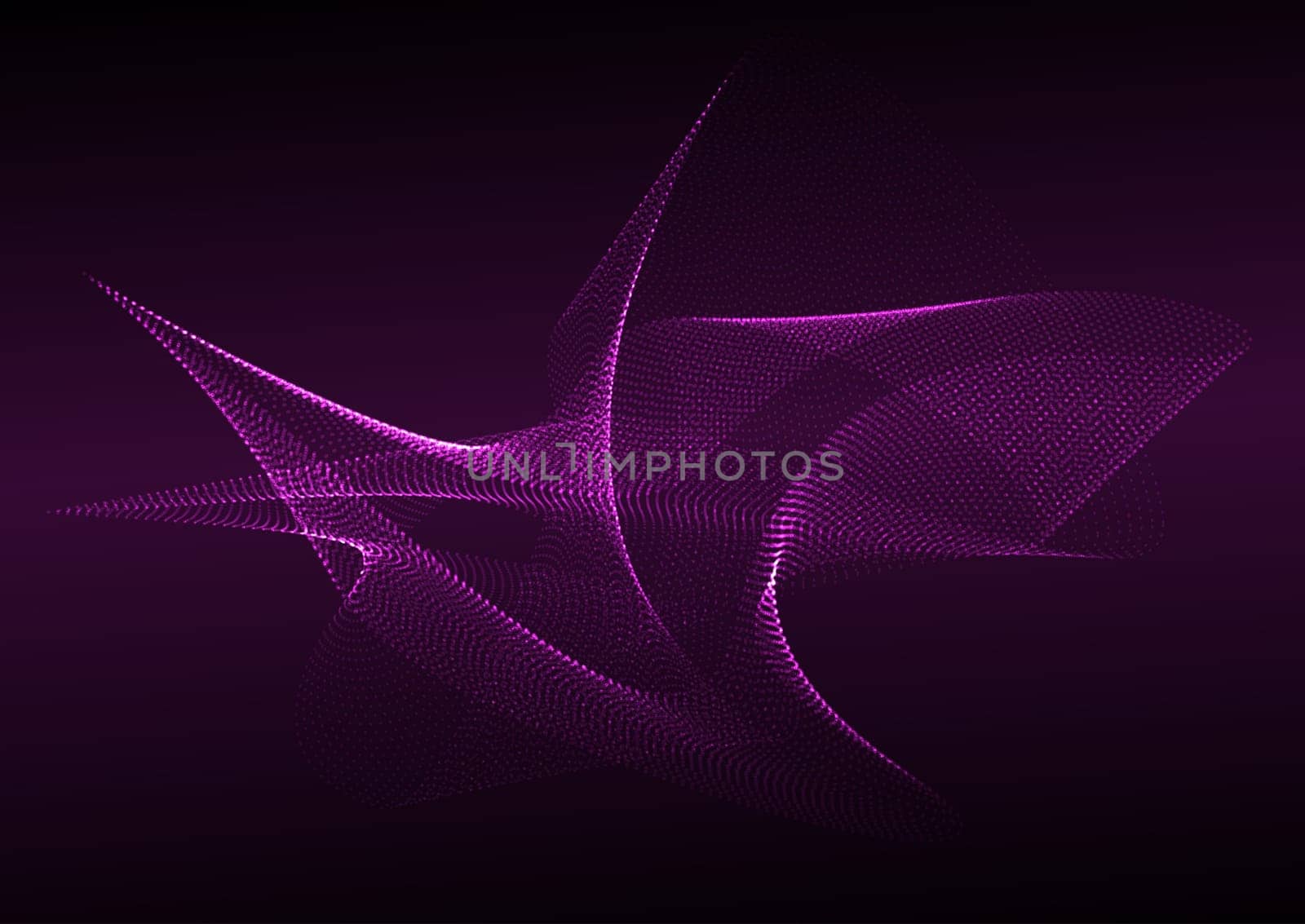 Abstract background of glowing dots in motion design
