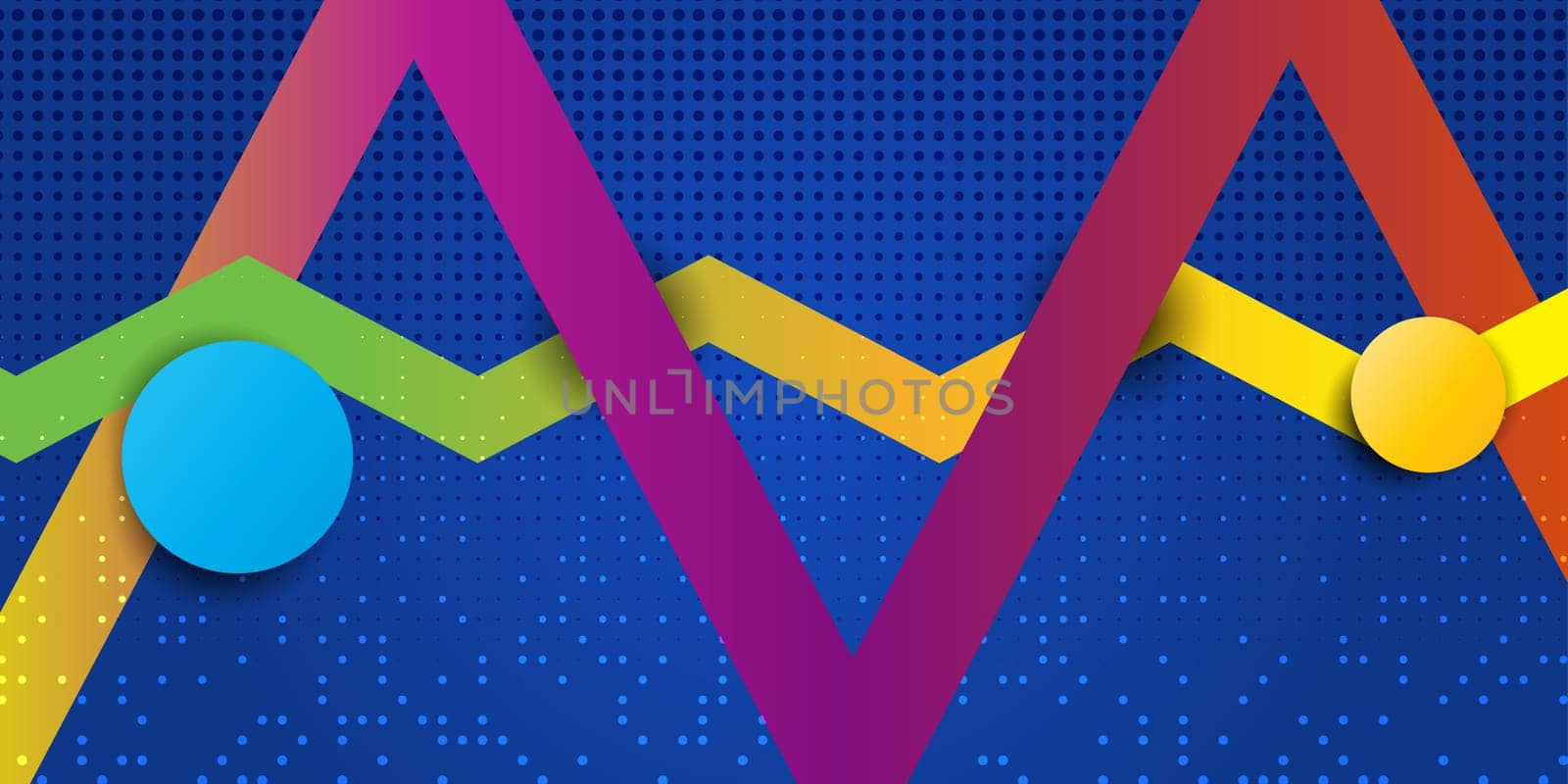 Banner template with an abstract geometric design