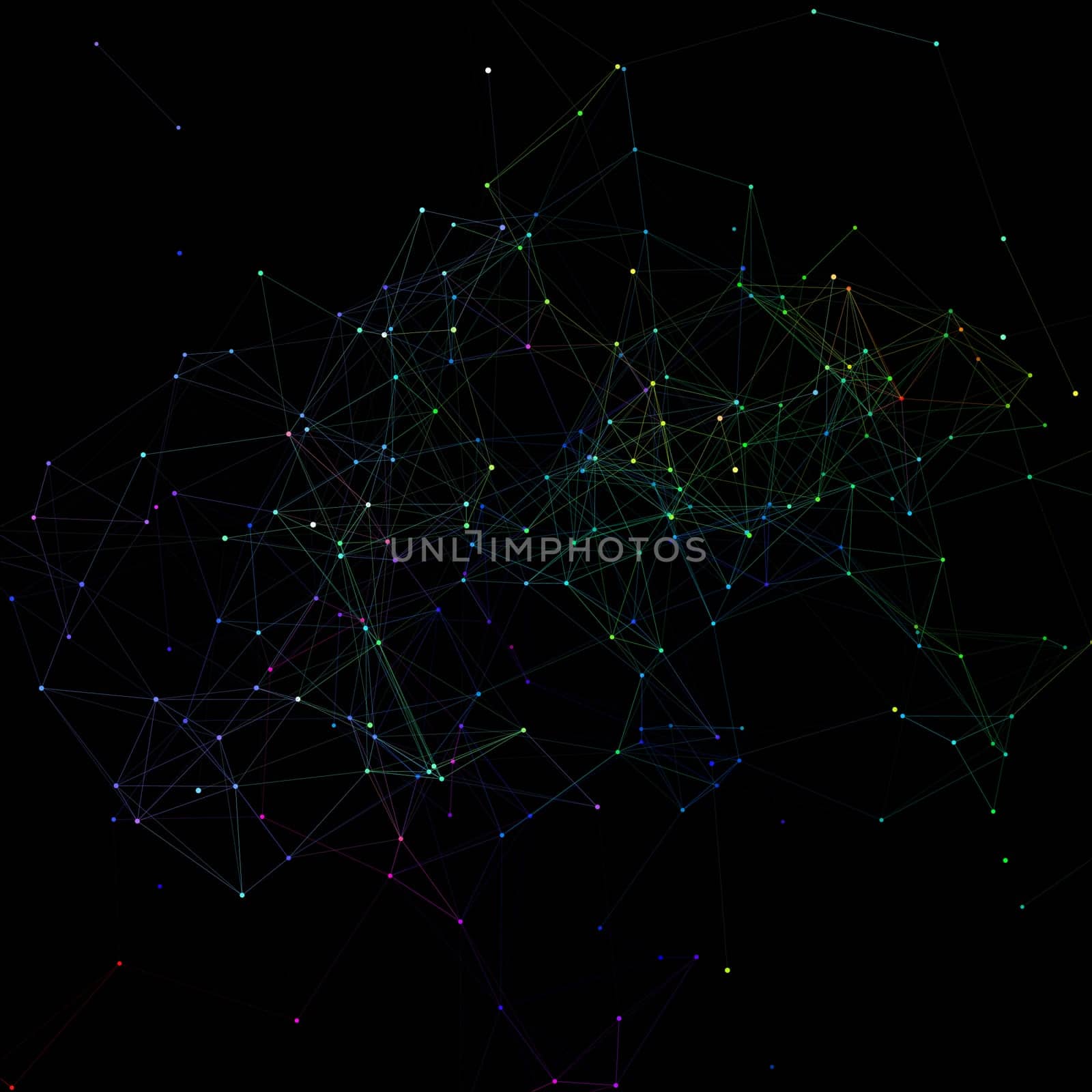 Abstract futuristic background with connecting lines and dots design