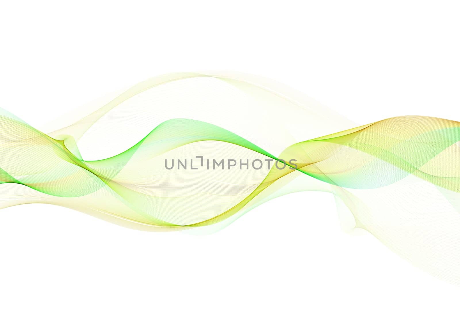 Abstract background of green flowing lines