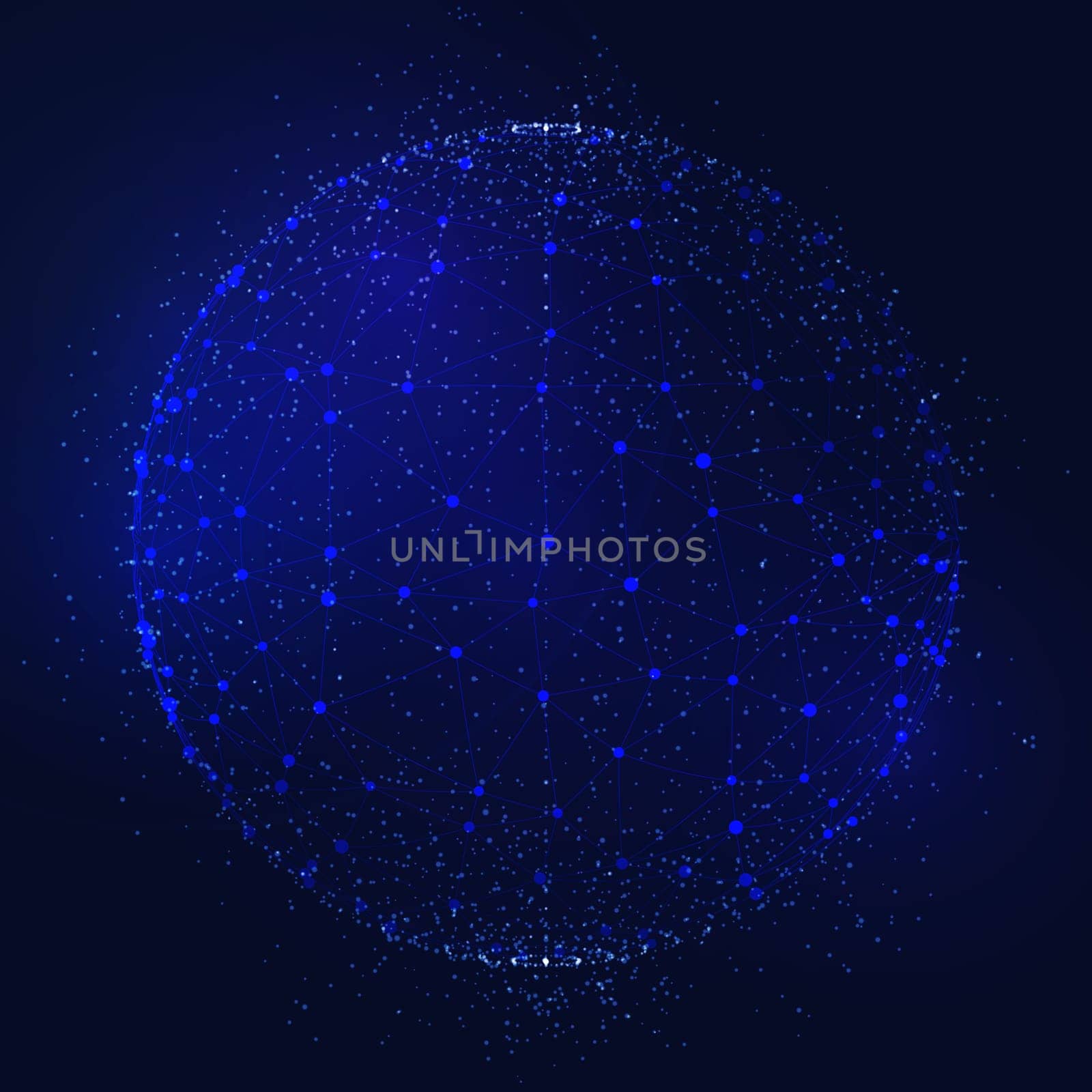 Abstract globe background with a low poly design