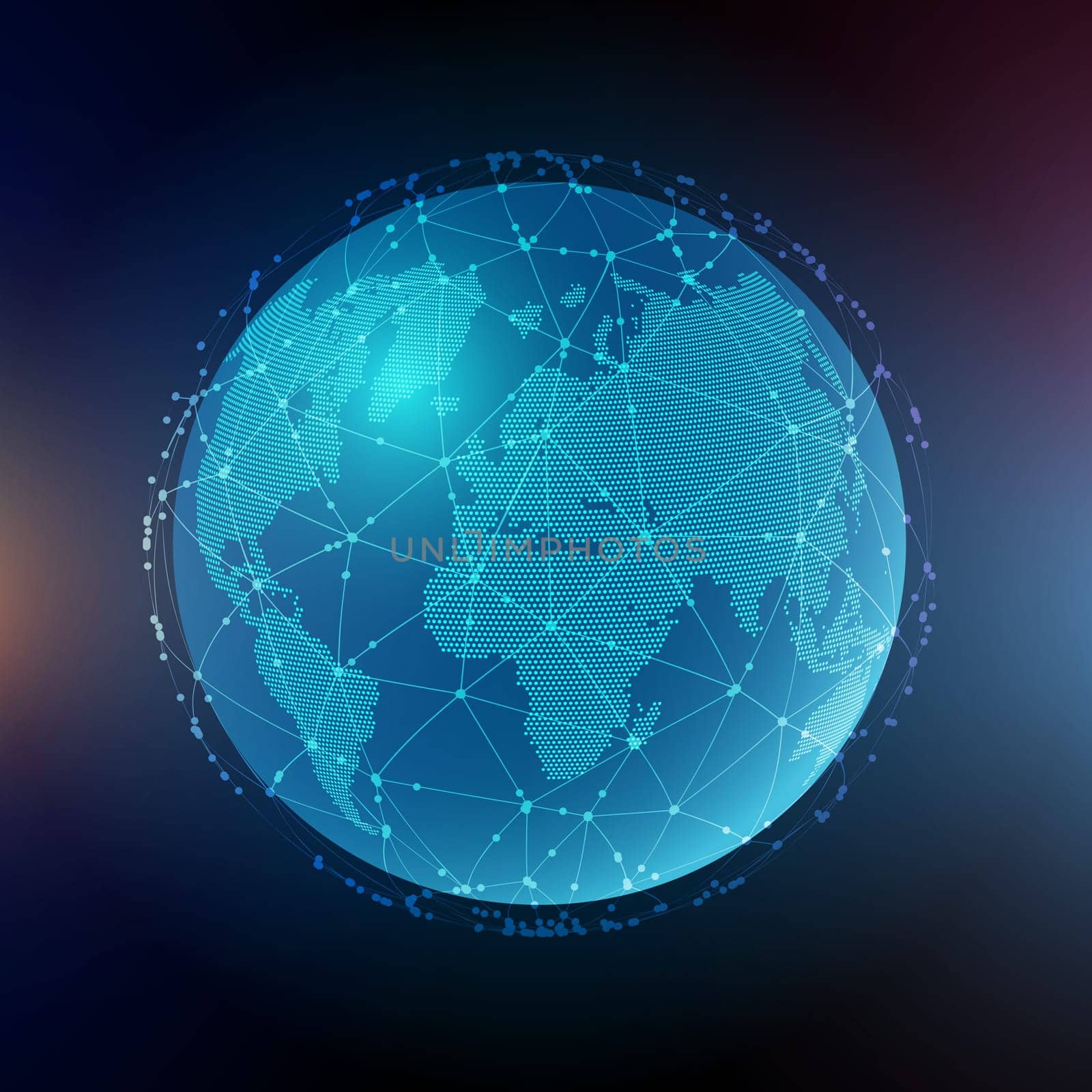 Abstract background with a global communications design