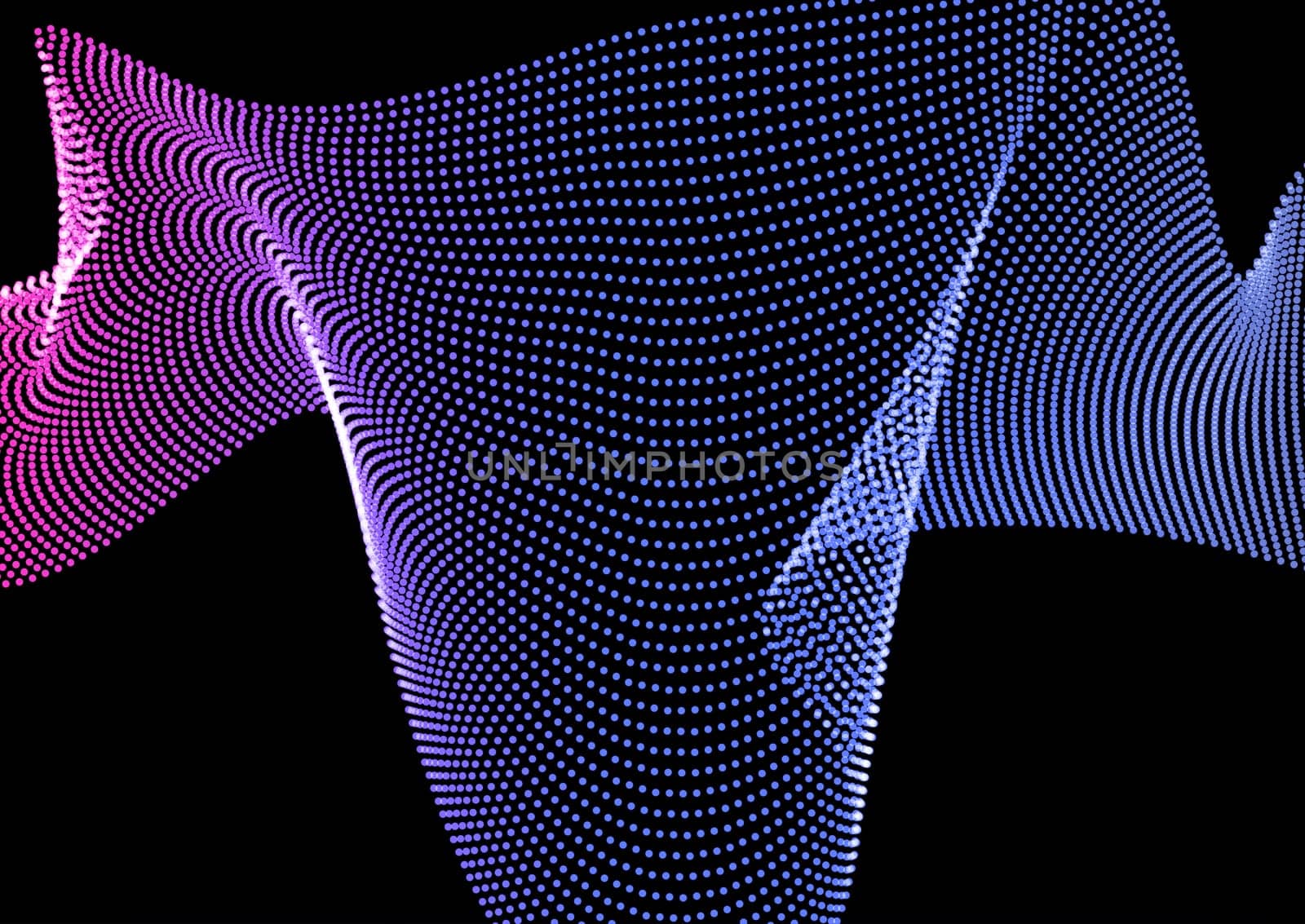 Abstract modern techno design with halftone dots
