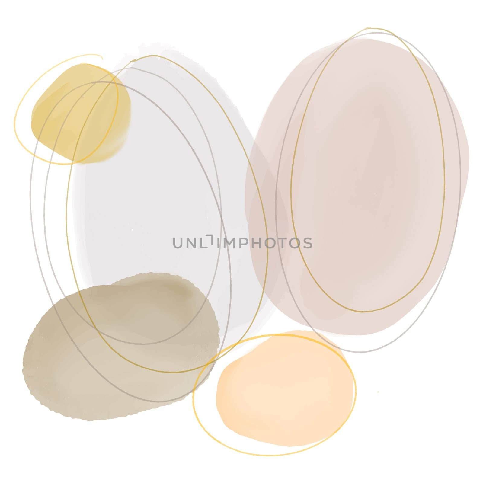 Abstract hand painted watercolour design background in earth tones