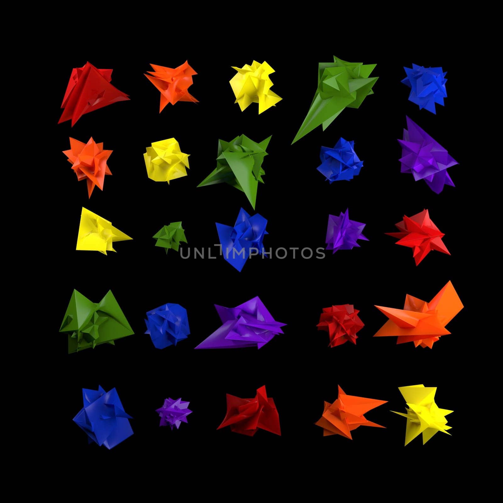 Render of 3D Geometric Abstract Background