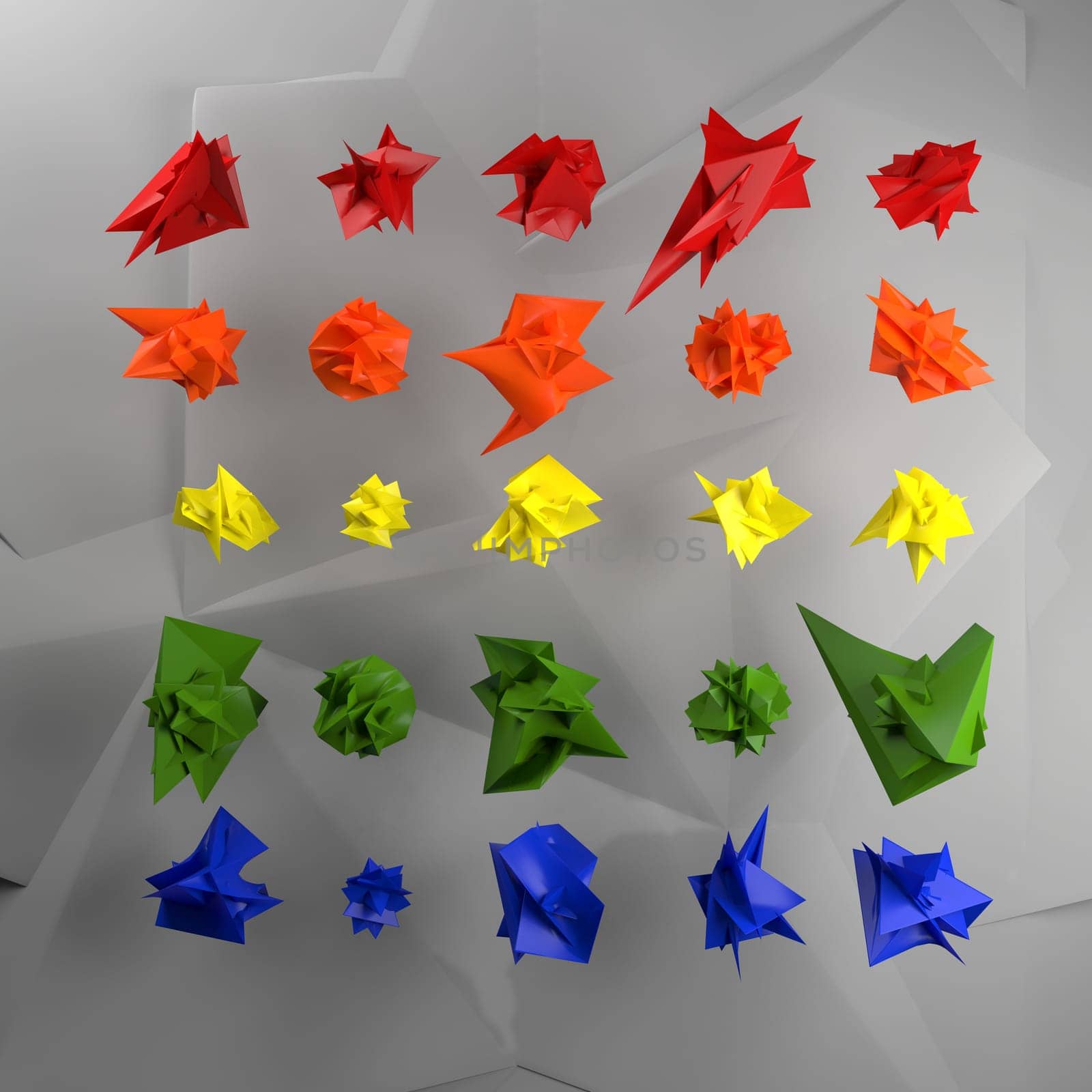 Render of 3D Geometric Abstract Background