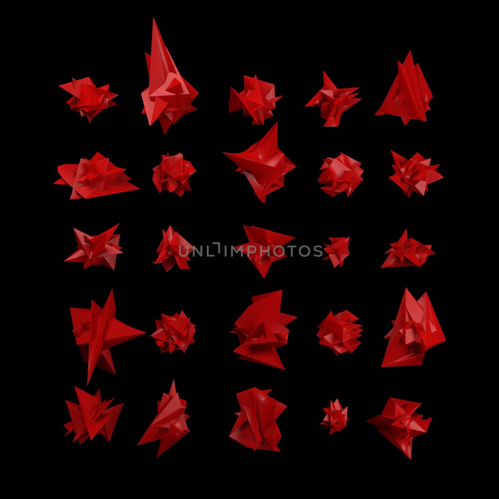 Render of 3D Geometric Abstract Background