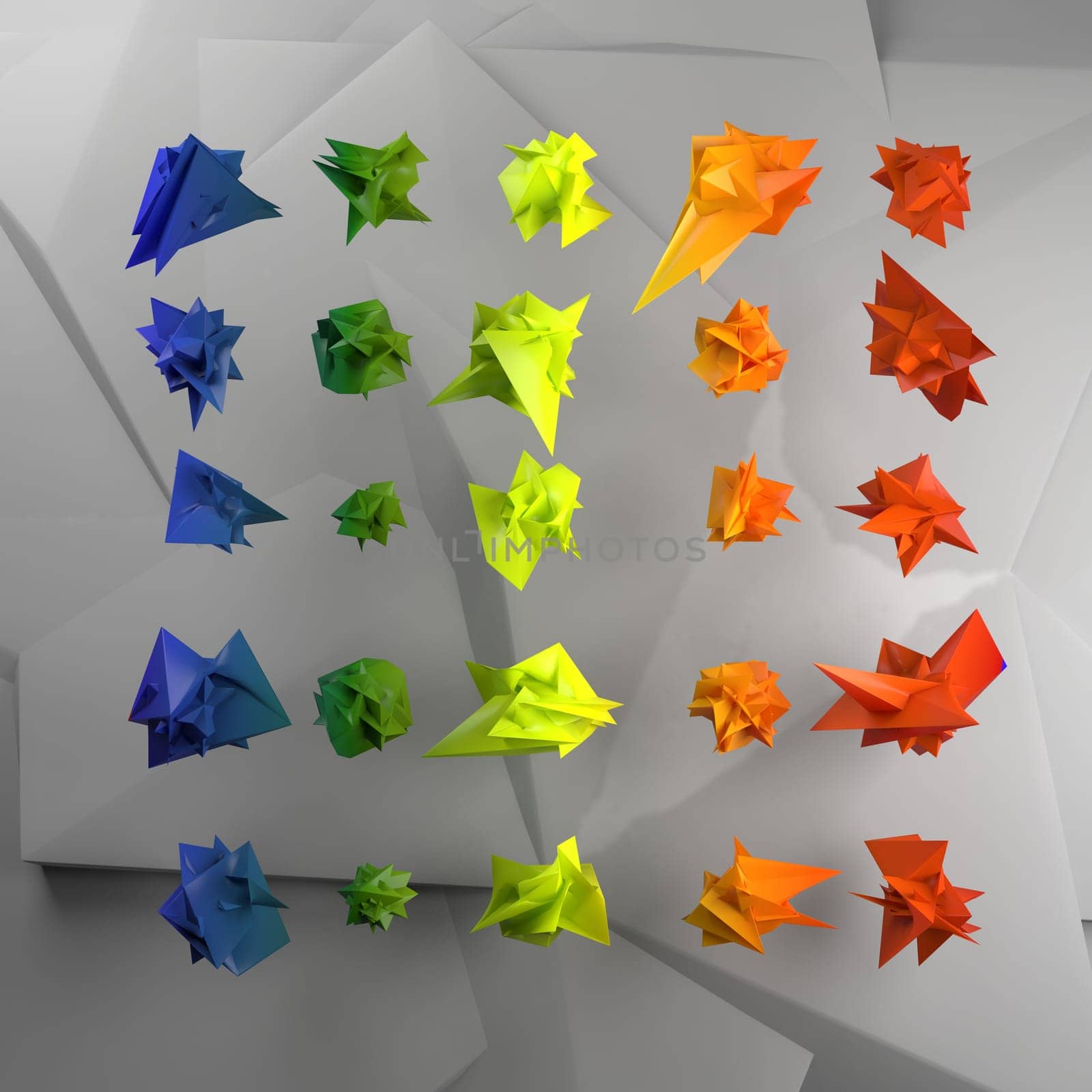 Render of 3D Geometric Abstract Background