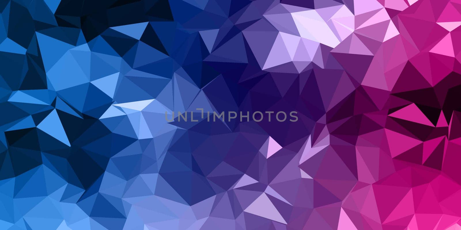 Abstract banner with a low poly design