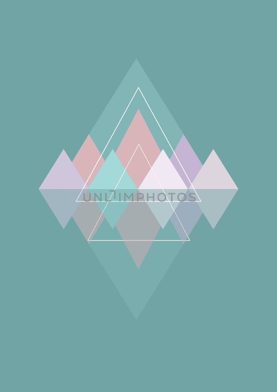 Abstract low poly design scandinavian style