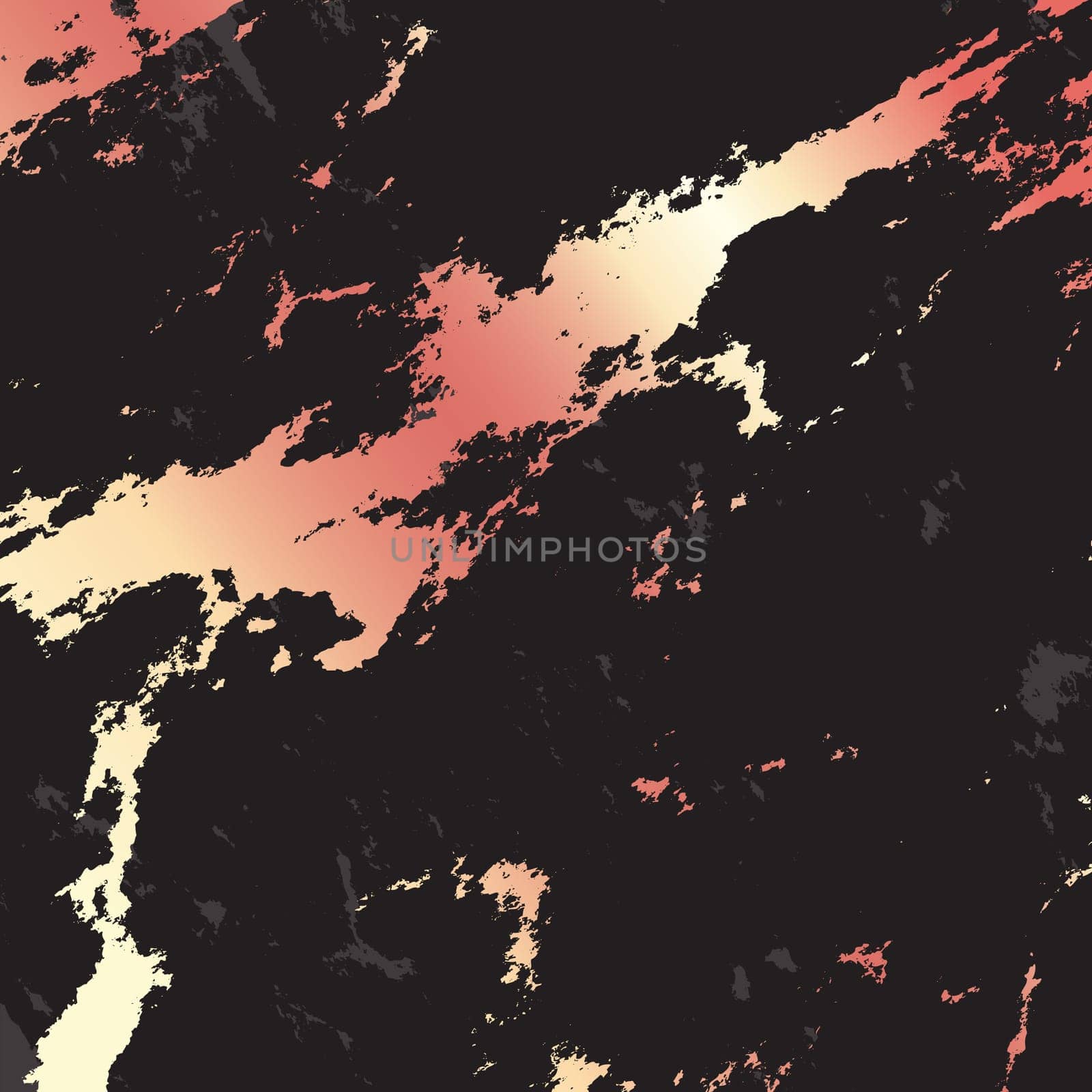 Abstract dark marble texture with metallic rose gold highlights