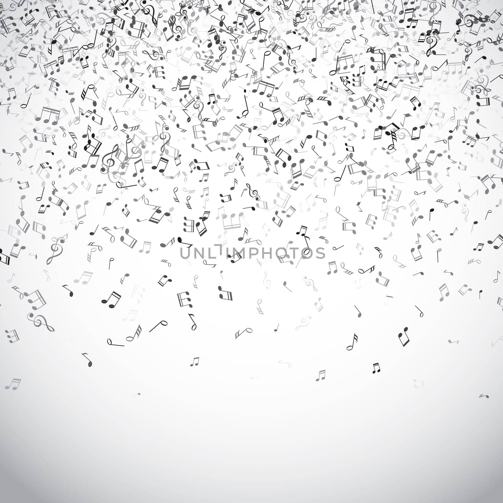 Abstract background with music notes design