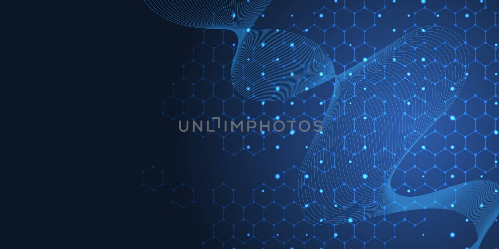 Banner with an abstract medical themed design
