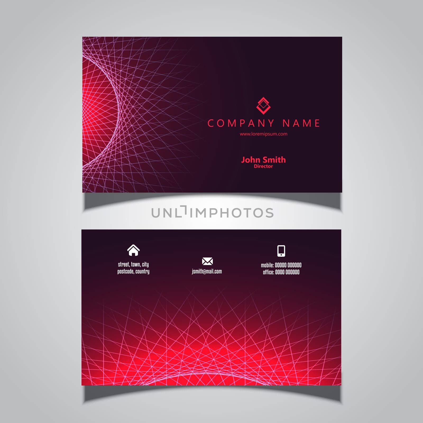 Business card with a modern design