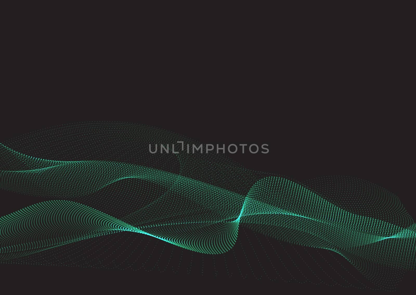 Abstract particle background with flowing dots design