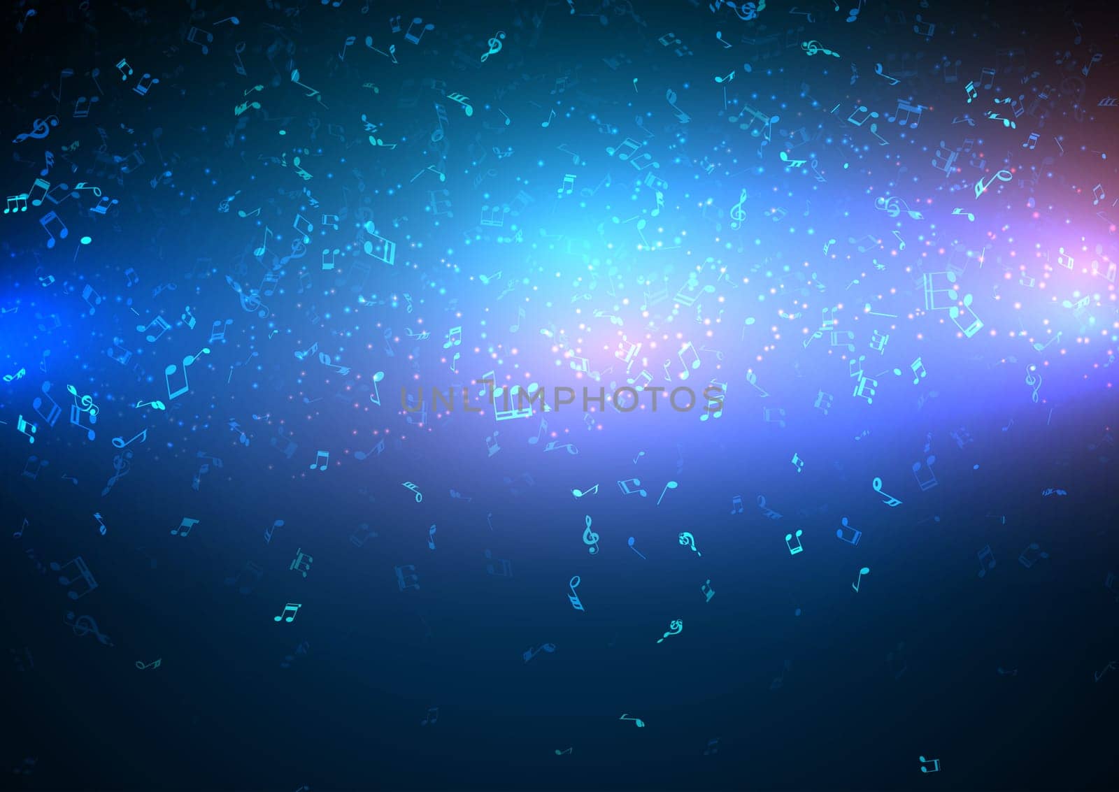Abstract background with music notes design