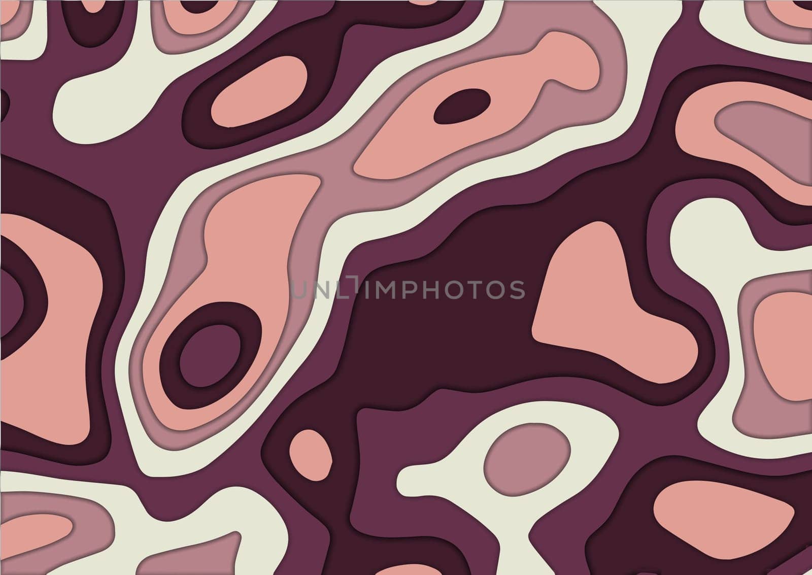 Abstract background with a paper cut style topography design