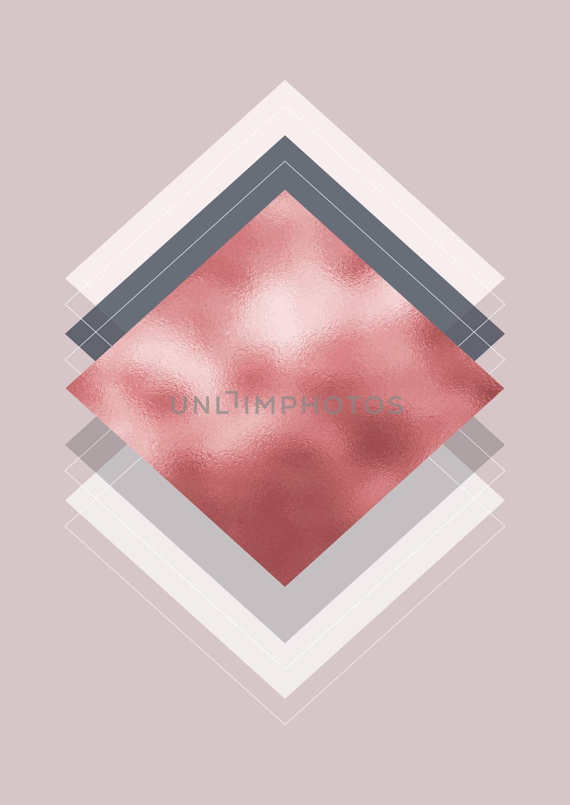 Abstract modern background with a retro design and rose gold texture