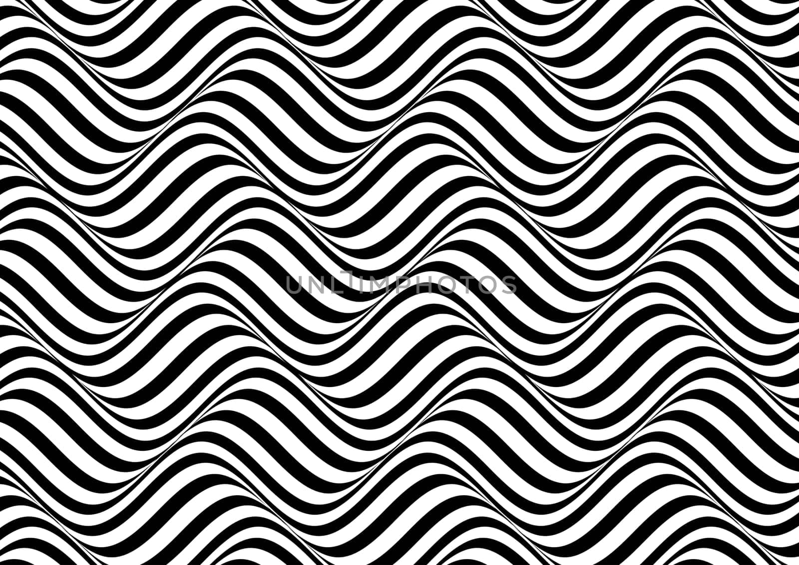 Abstract optical illusion background with black and white striped design