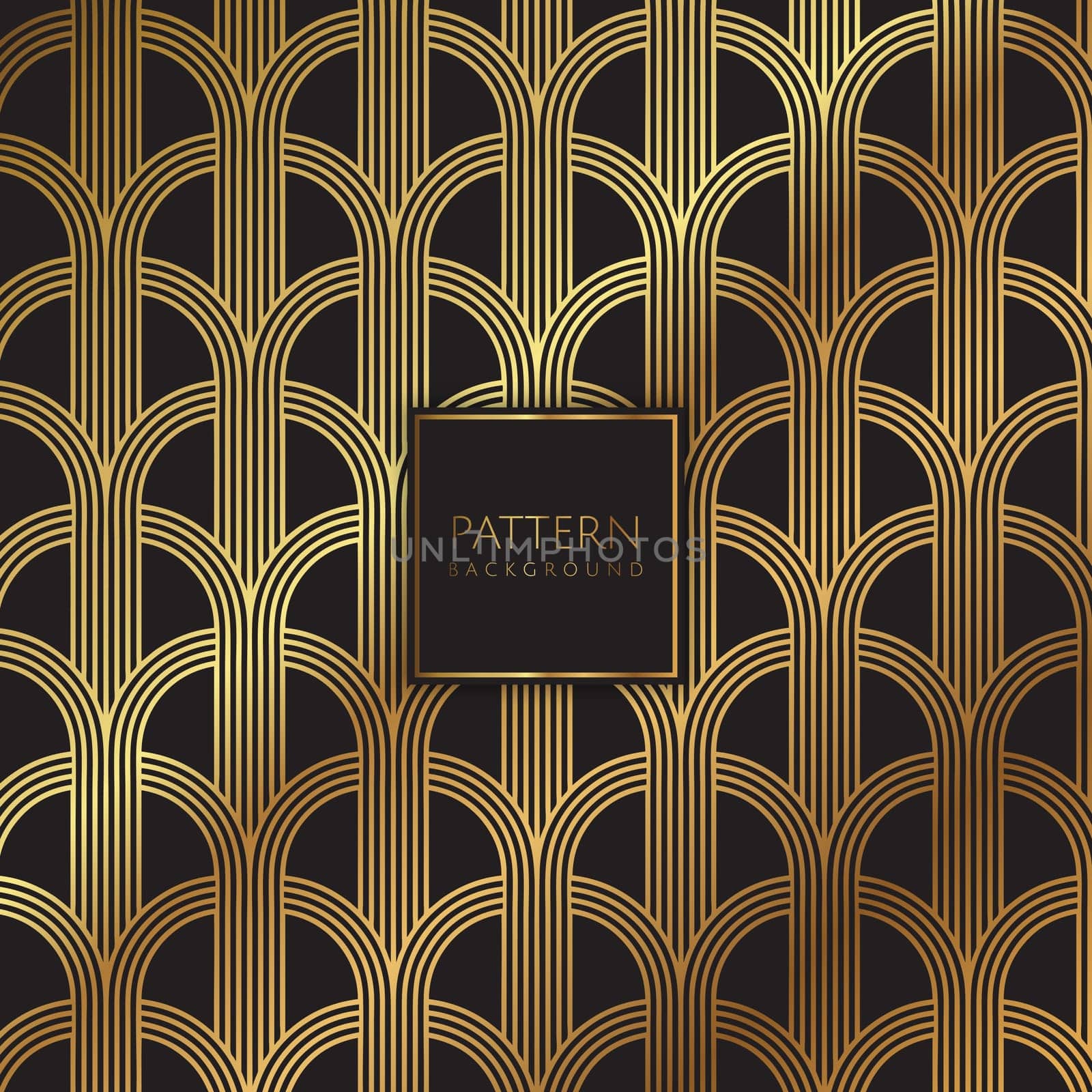 Abstract pattern background in black and gold