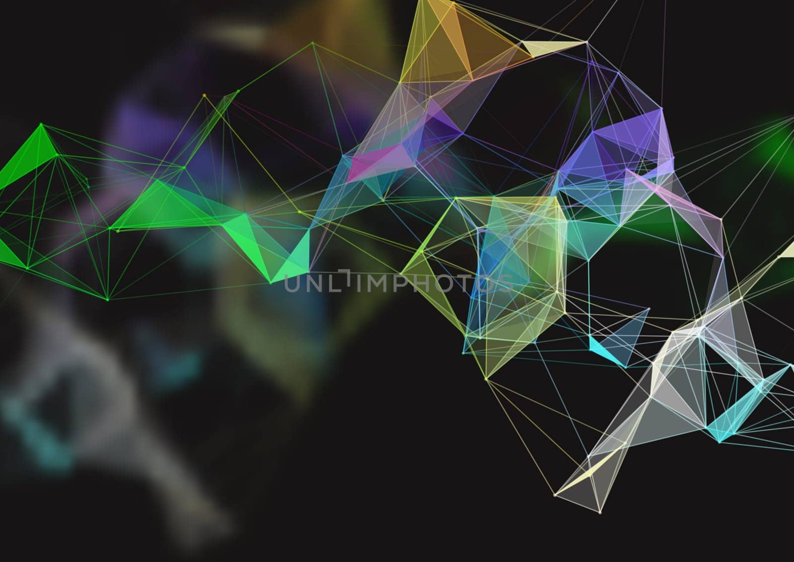 Abstract modern background with plexus design with connecting lines and dots