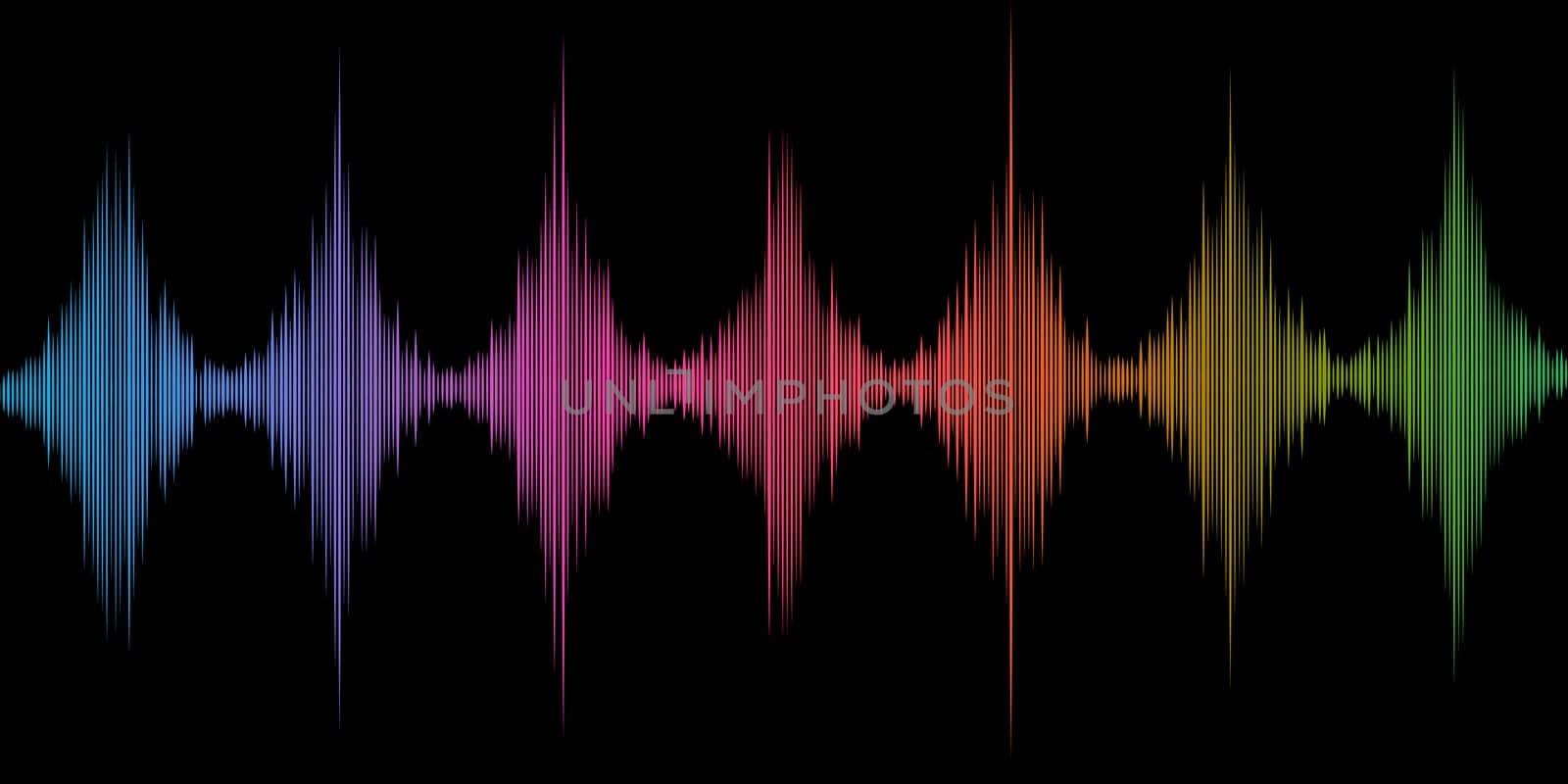 Abstract background with a colourful soundwaves design