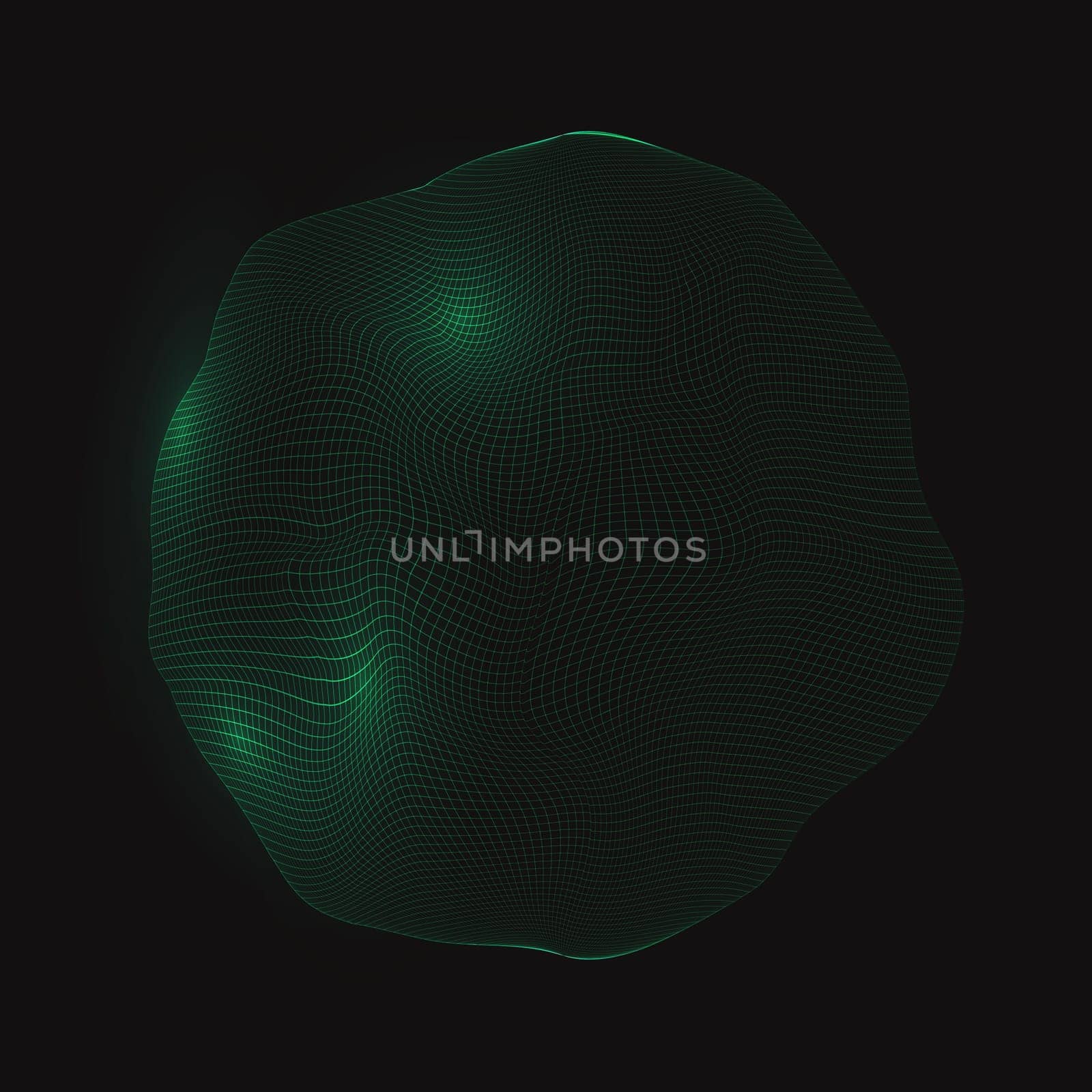 Abstract background with a glowing sphere design