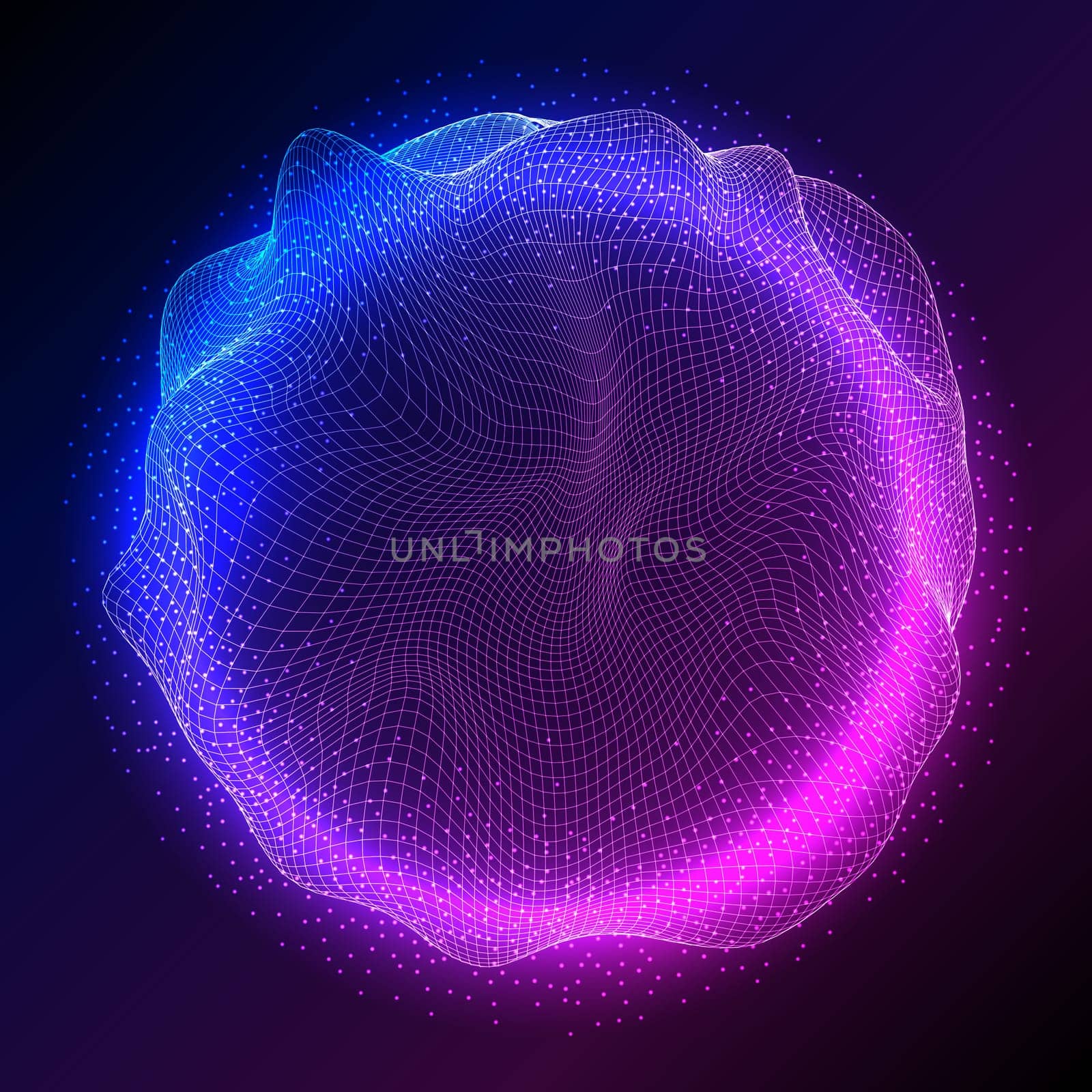 Abstract network connections background with sphere design