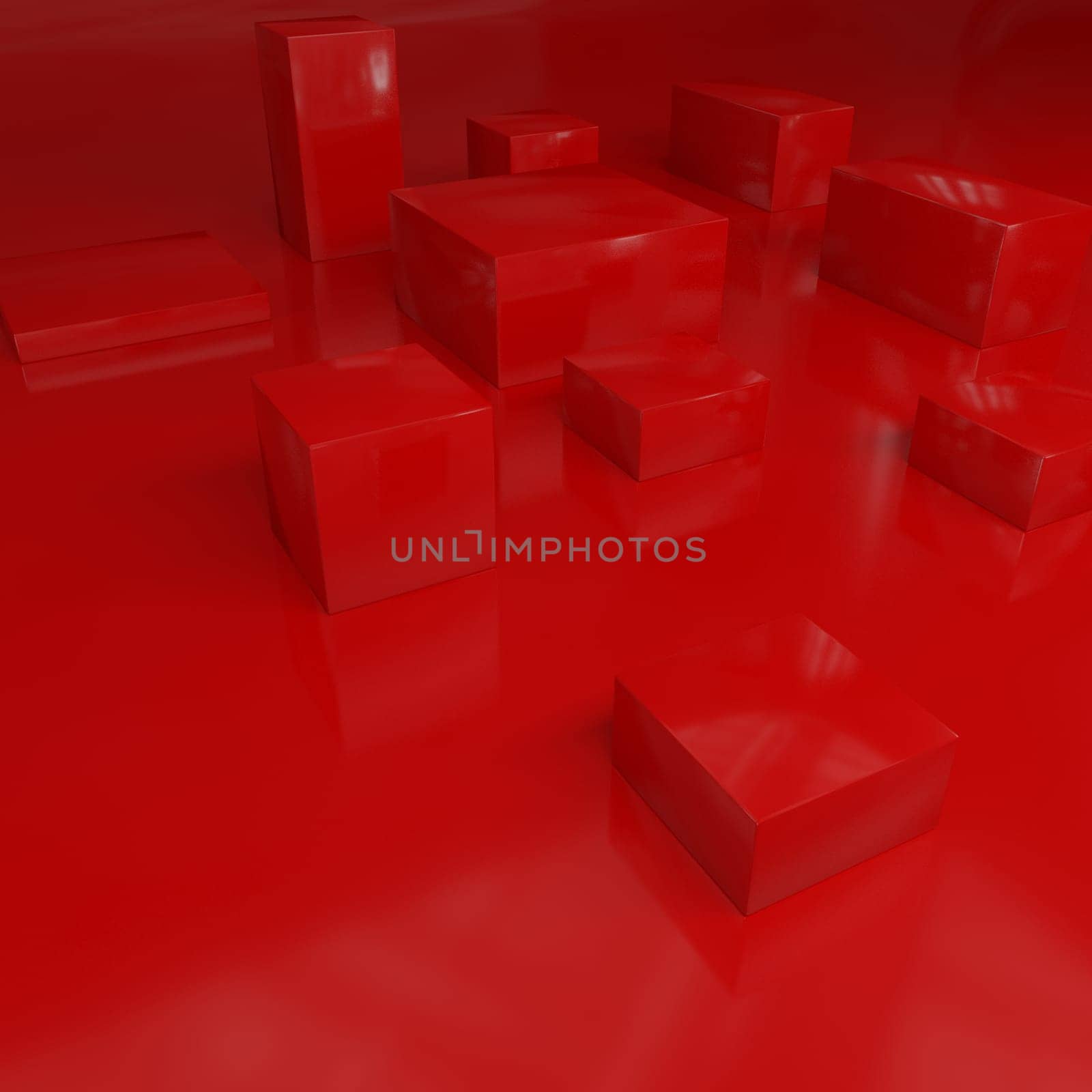 Render of 3D Geometric Abstract Background