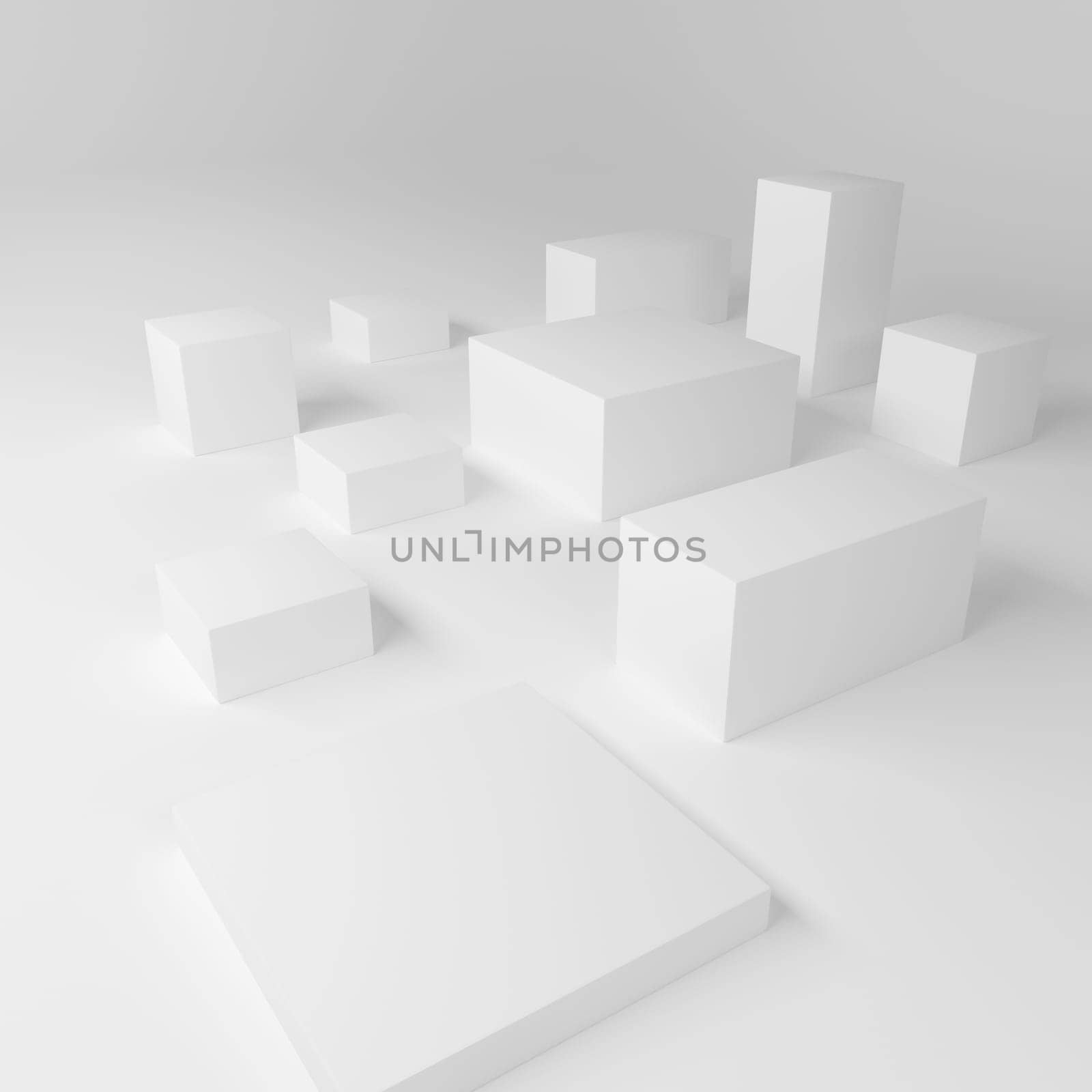 Render of 3D Geometric Abstract Background