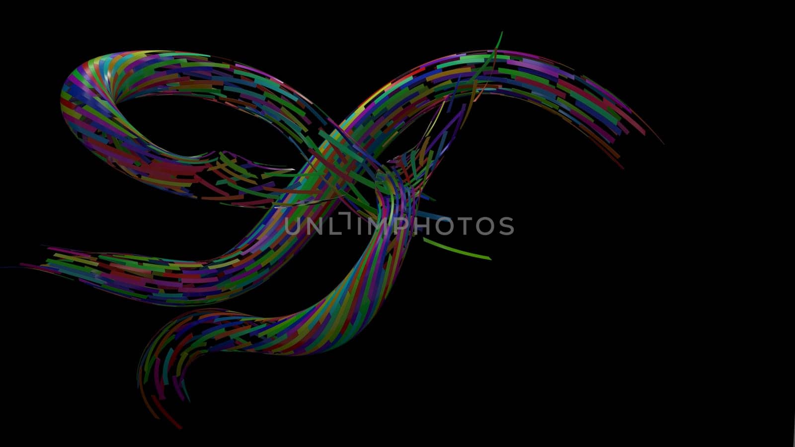3d render of Abstract design background with swirl shapes