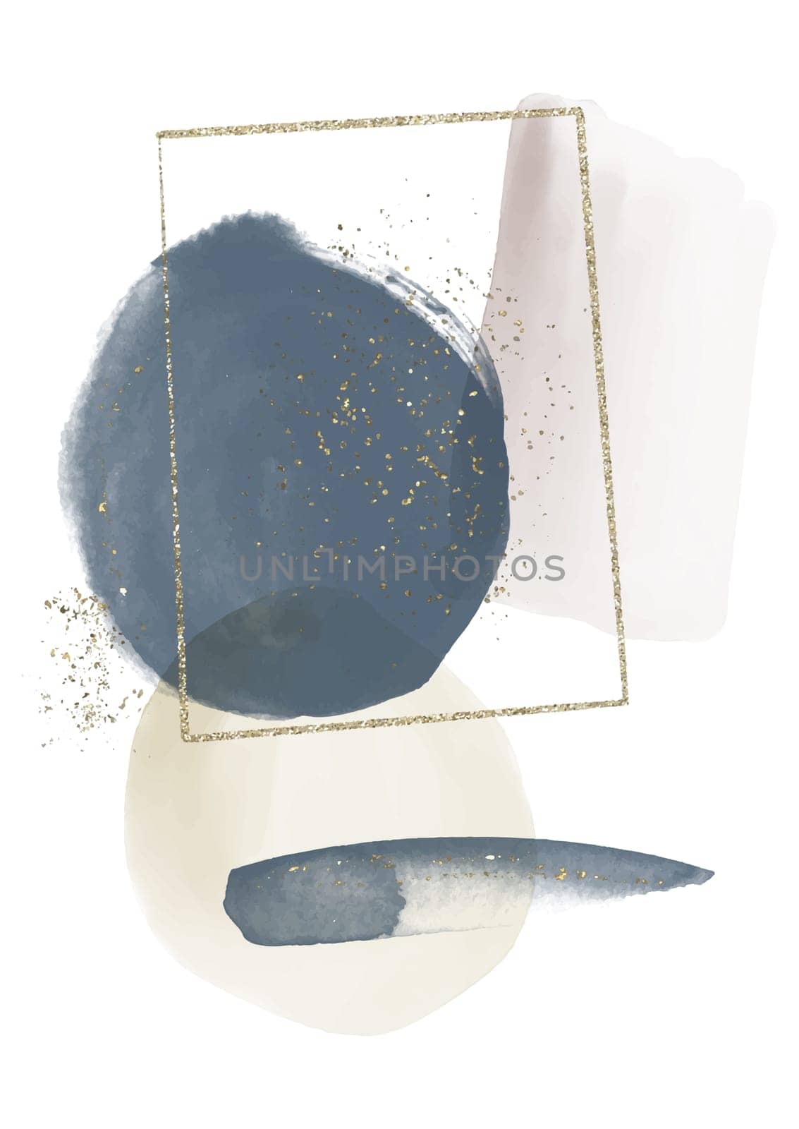 abstract watercolour background with hand painted elements