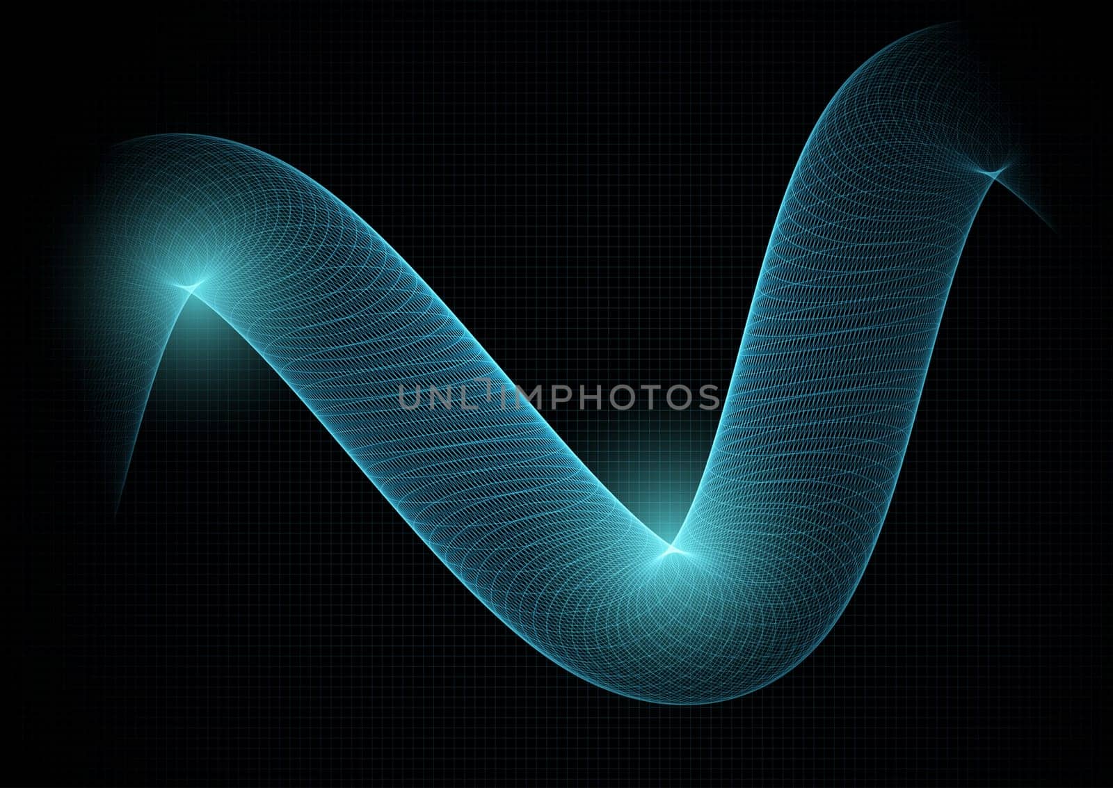Abstract modern tech background with flowing grid
