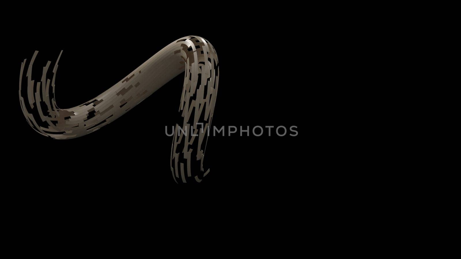 3d render of Abstract design background with swirl shapes