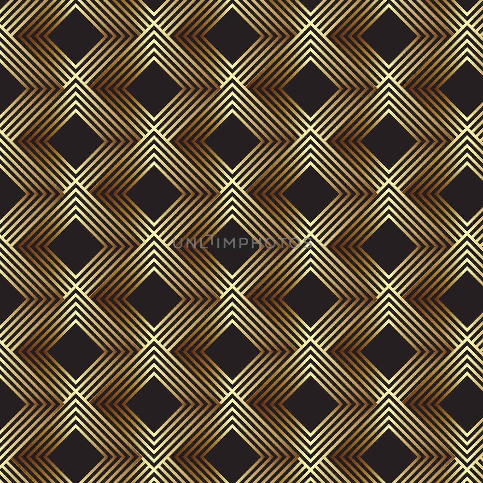 Abstract art deco design background in gold and black