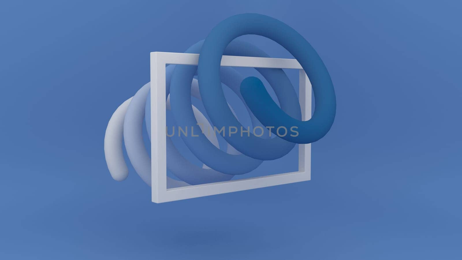3D Render of Minimalist Geometric Shape Background