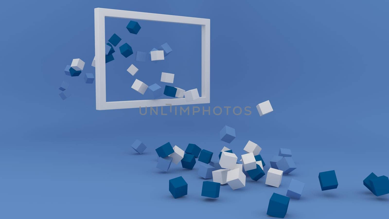 3D Render of Minimalist Geometric Shape Background